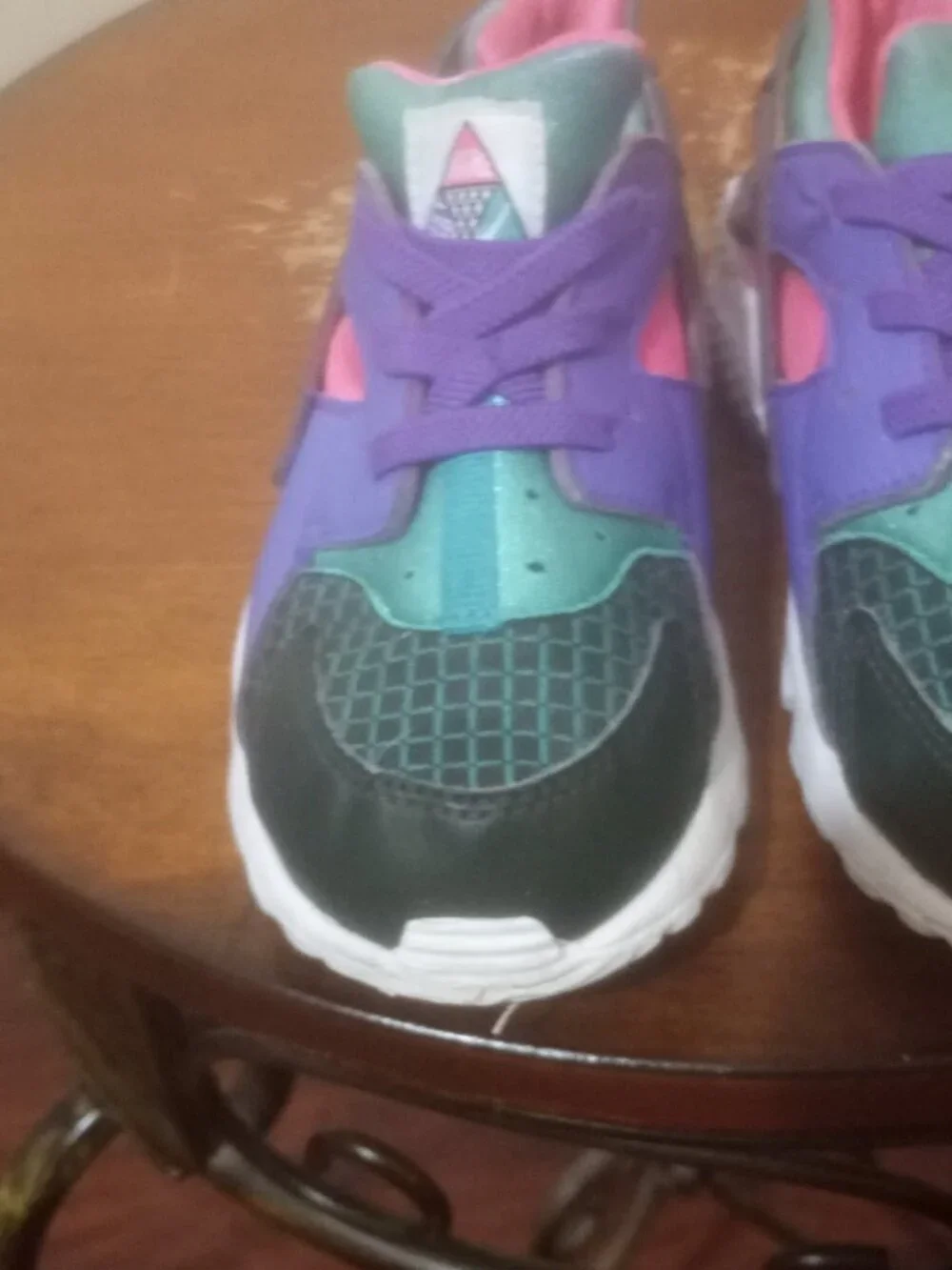 Nike Toddler Huarache Run Ultra Green/Purple Running Sneakers SZ 10C BQ7098-300